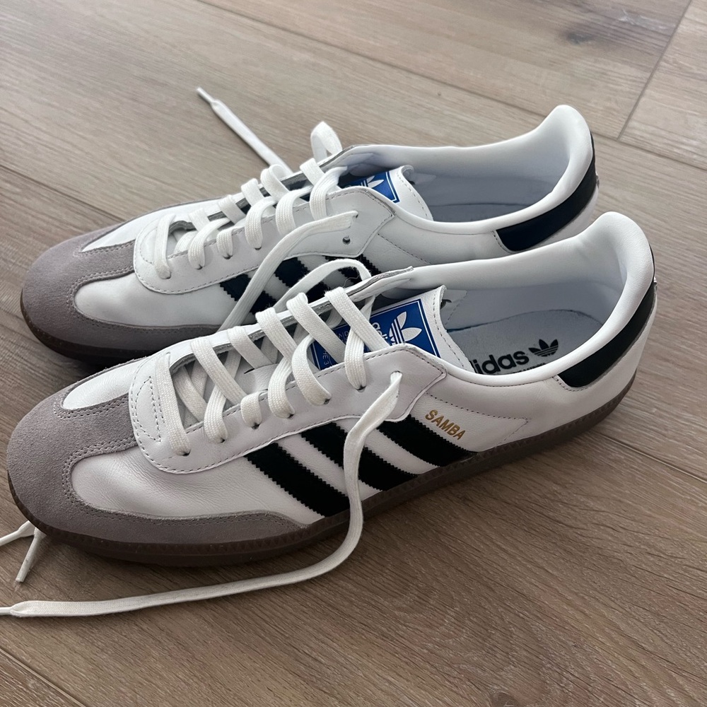 Adidas Samba White and Black Sneakers